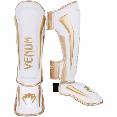 Venum Elite 站式护腿 - 白/金