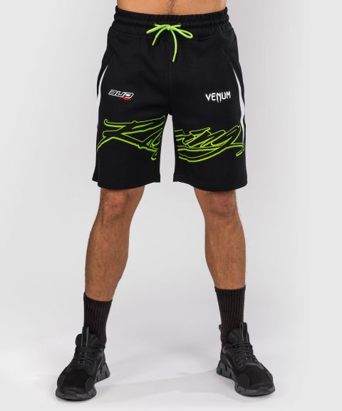 VENUM × Bud Racing男士棉质短裤 - 黑/白/青柠绿色
