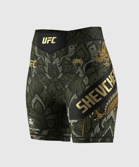 UFC Unrivaled | VENUM Valentina Shevchenko女士紧身短裤 - 绿/金色