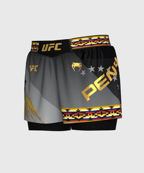 UFC Unrivaled|VENUM Julianna Peña 女士格斗短裤 - 灰/金色