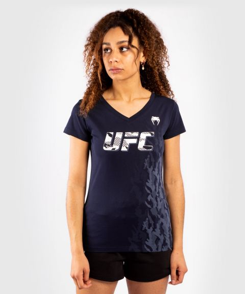 UFC｜ VENUM AUTHENTIC格斗周女士运动短袖 - 海军蓝色