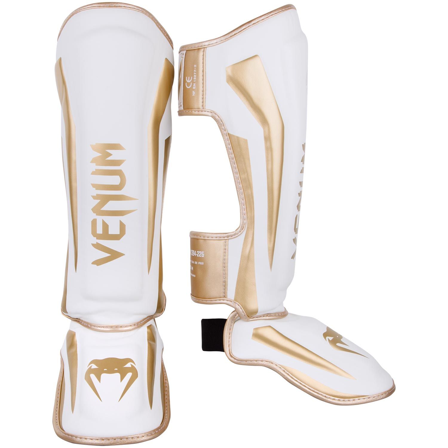 Venum Elite 站式护腿 - 白/金