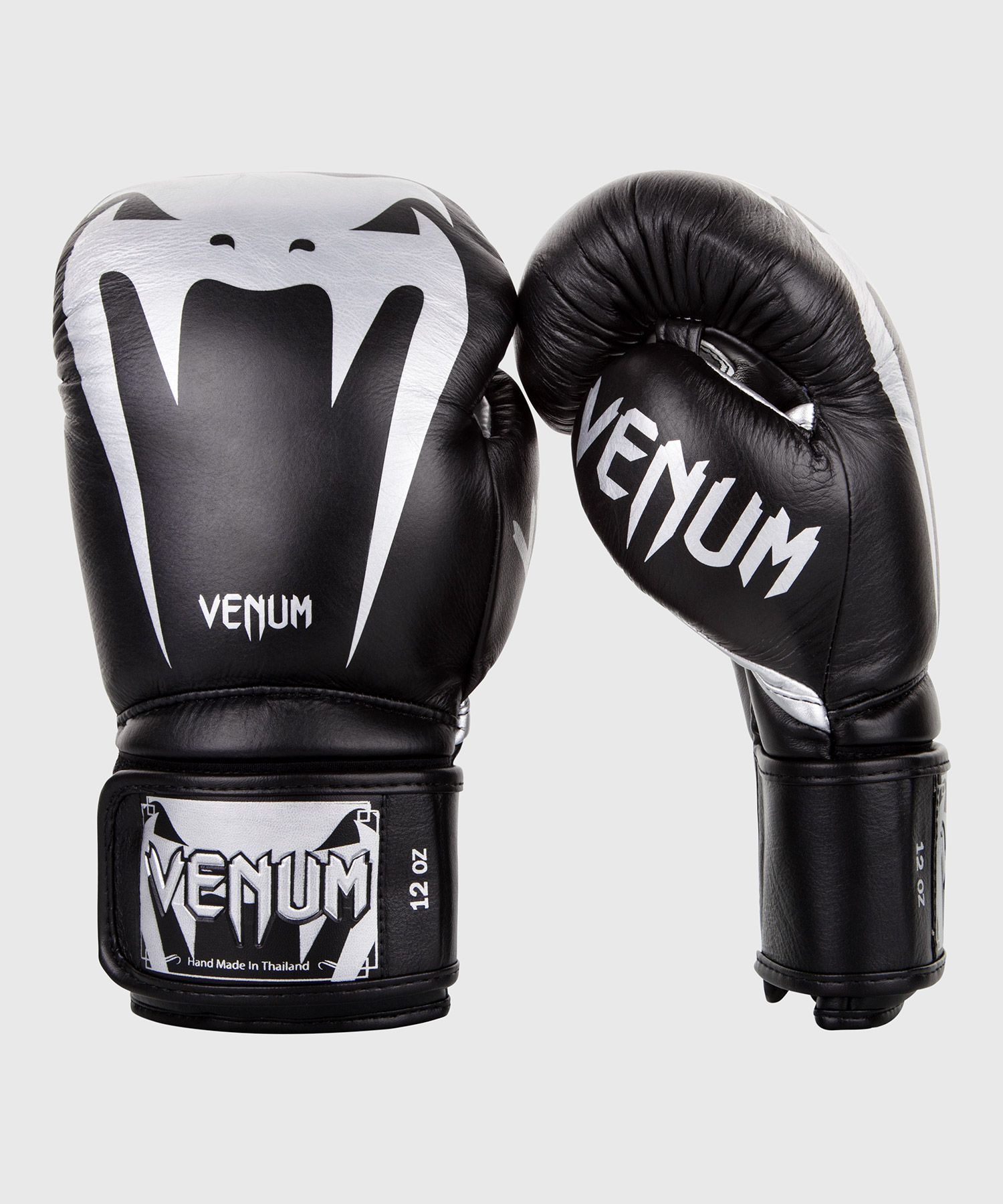Venum Giant 3.0 拳击手套 - 头层牛皮 - 黑/银