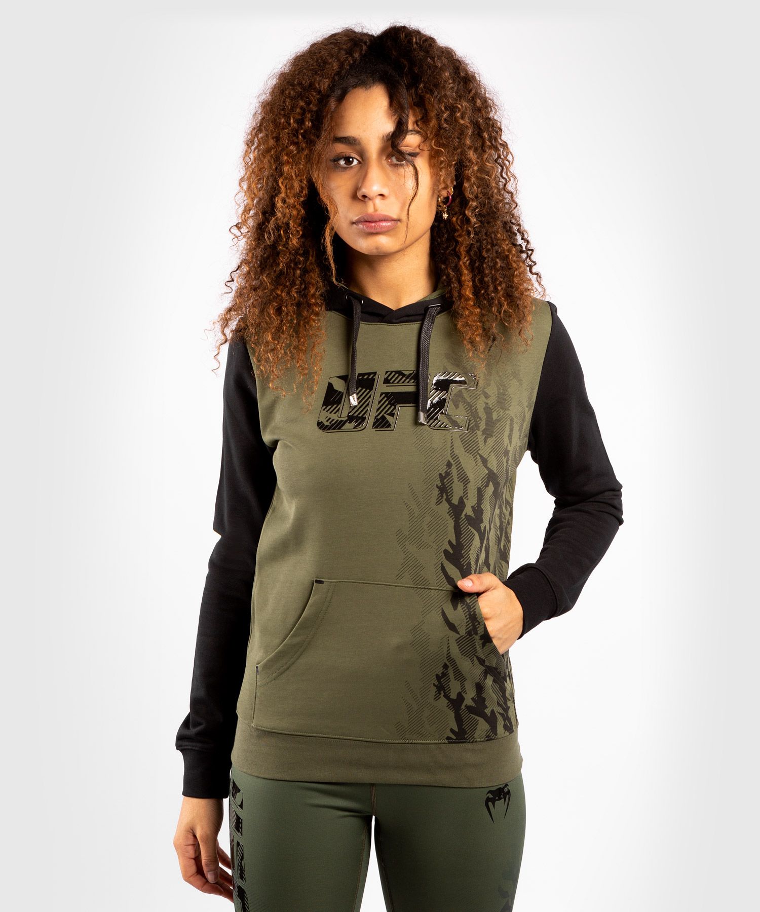 UFC｜ VENUM AUTHENTIC格斗周女士连帽卫衣 - 卡其色