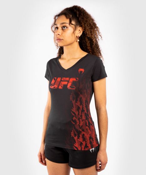 UFC｜ VENUM AUTHENTIC格斗周女士运动短袖 - 黑色