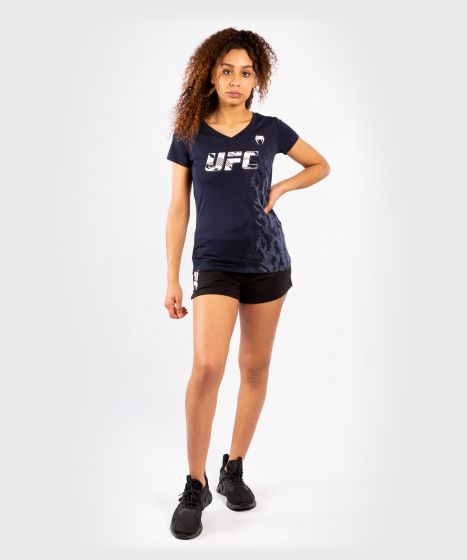 UFC｜ VENUM AUTHENTIC格斗周女士运动短袖 - 海军蓝色