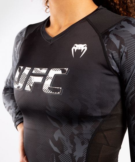 UFC｜ VENUM AUTHENTIC格斗周女士长袖紧身衣 - 黑色